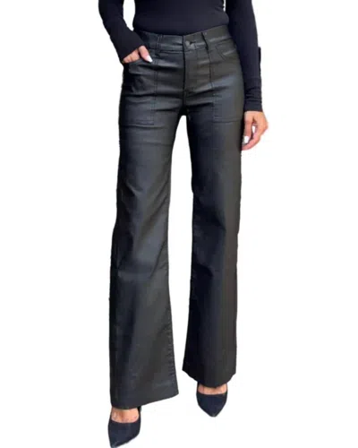 Bevy-flog Romi Vegan Wide Leg Pant In Black