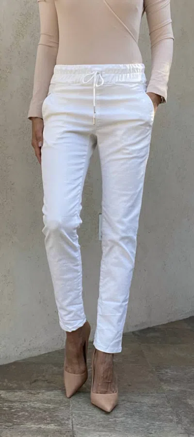 Bevy-flog Shely Pant In White Snake