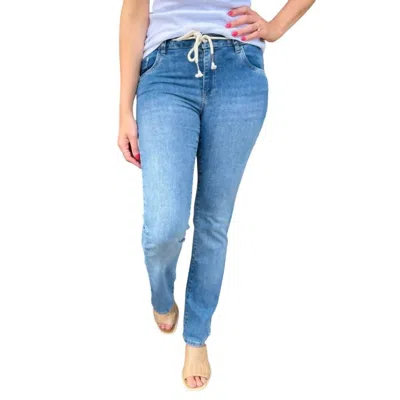 Bevy-flog Women's Lindsey Pant In Denim In Blue