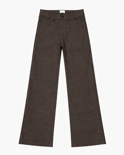 Bevy-flog Women's Romi Pants In Brown Suede Feel In Grey