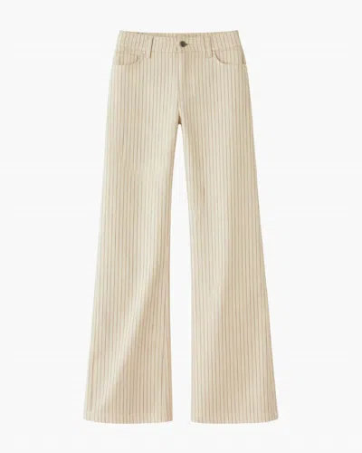 Bevy-flog Women's Sarah Pants In Beige Blue Stripe