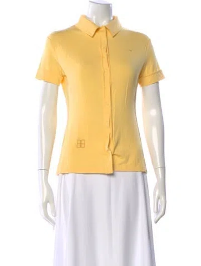Pre-owned Bevza Bamboo Short Sleeve Polo In Yellow