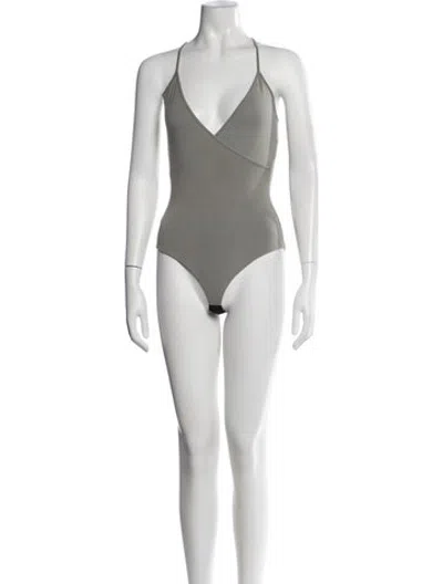 Pre-owned Bevza Bamboo V-neck Bodysuit In Black