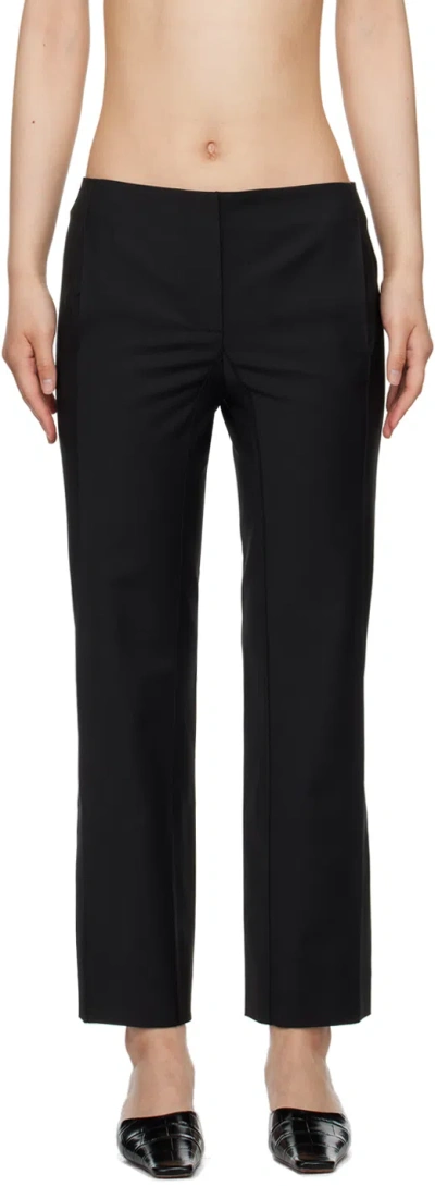 Bevza Black Square Cigarette Trousers