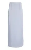 Bevza Crepe Maxi Skirt In Blue