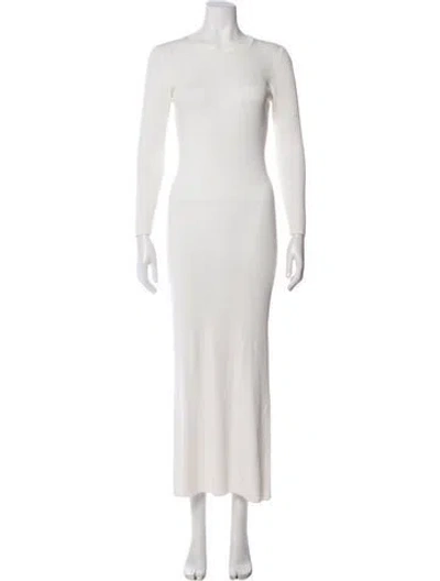 Pre-owned Bevza Crew Neck Long Dress In Gray