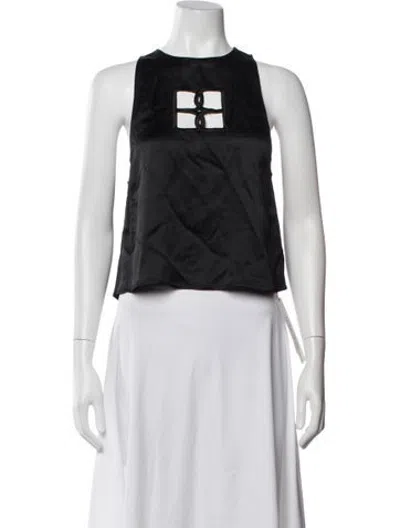Pre-owned Bevza Crew Neck Sleeveless Top In Black