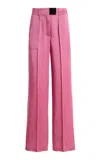 Bevza Exclusive Bra Closure Satin Trousers In Pink