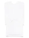 Bevza Gathered-detailed Mini Dress In Weiss