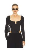 Bevza High-waisted Bodysuit In Black