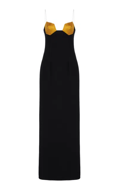 Bevza Honeycomb Bamboo Maxi Dress In Black
