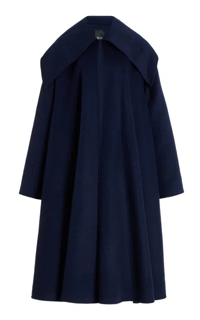 Bevza Kozhukh Wool-cashmere Coat In Navy