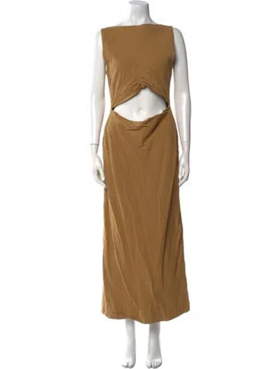 Pre-owned Bevza Linen Long Dress In Neutral