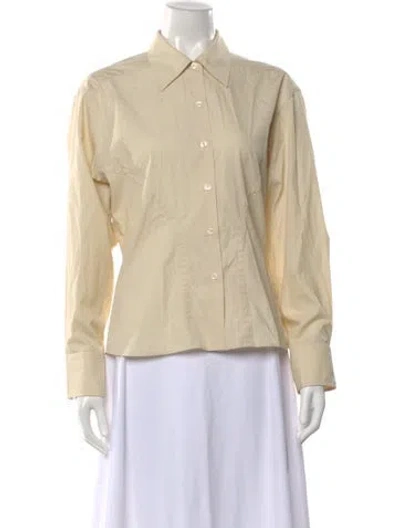 Pre-owned Bevza Long Sleeve Button-up Top In Neutral