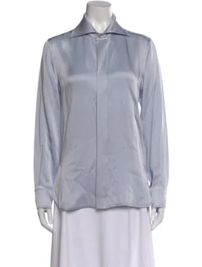 Pre-owned Bevza Long Sleeve Top In Blue