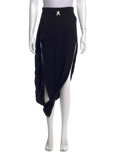 Pre-owned Bevza Midi Length Skirt In Black