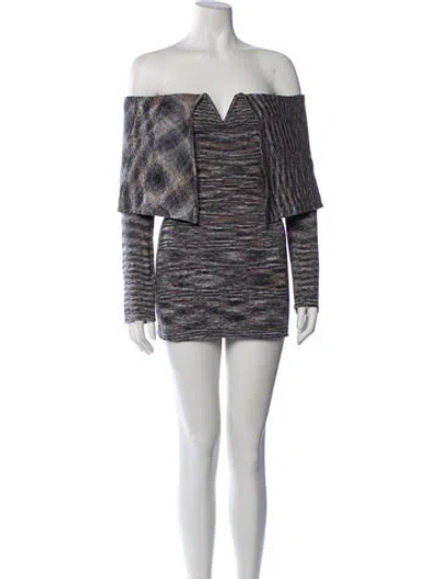 Pre-owned Bevza Patterned Mini Dress In Multicolor