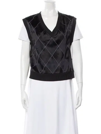 Pre-owned Bevza Patterned Vest In Purple
