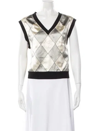 Pre-owned Bevza Plaid Print Jacket In Neutral