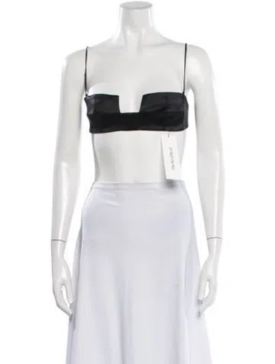 Pre-owned Bevza Plunge Neckline Sleeveless Crop Top In White