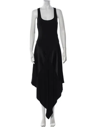 Pre-owned Bevza Scoop Neck Long Dress In Black