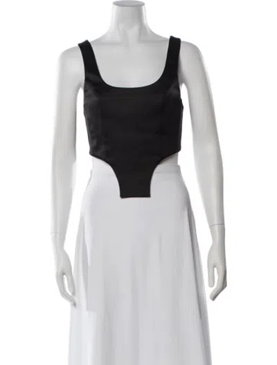 Pre-owned Bevza Scoop Neck Sleeveless Crop Top In Neutrals