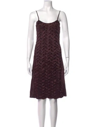Pre-owned Bevza Silk Knee-length Dress In Purple