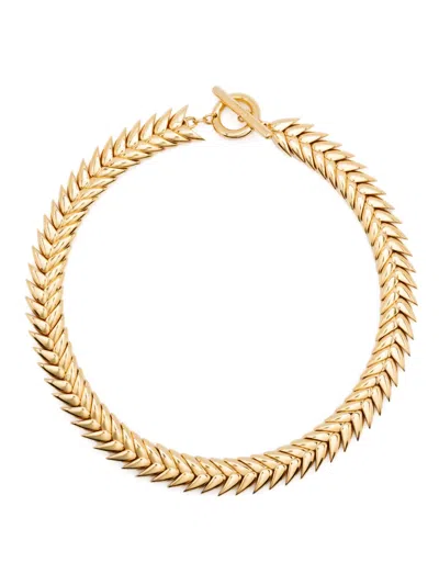 Bevza Spikelet Necklace In Gold