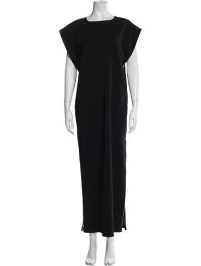 Pre-owned Bevza Square Neckline Long Dress In Black