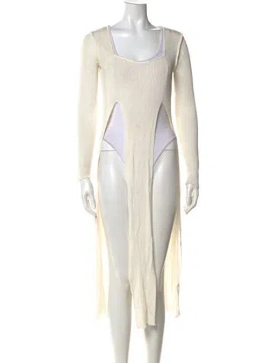 Pre-owned Bevza Square Neckline Long Dress In Neutral