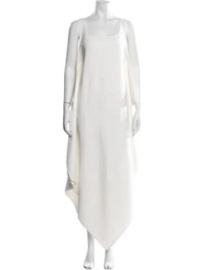 Pre-owned Bevza Square Neckline Long Dress In White