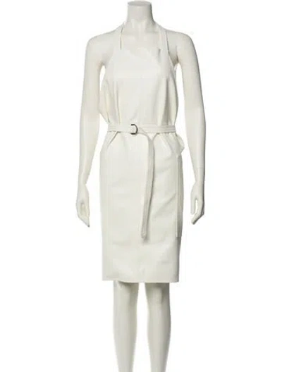 Pre-owned Bevza Square Neckline Midi Length Dress In Neutral