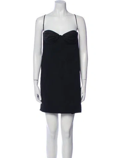 Pre-owned Bevza Square Neckline Mini Dress In Blue