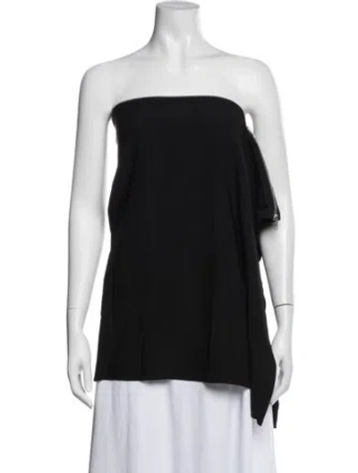 Pre-owned Bevza Strapless Top In Black