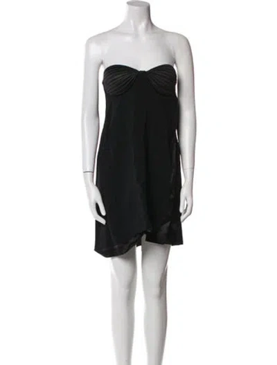 Pre-owned Bevza Strapless Tunic In Black