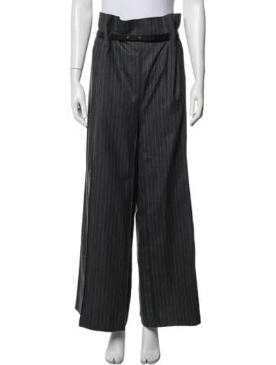 Pre-owned Bevza Striped Wide Leg Pants In Grey