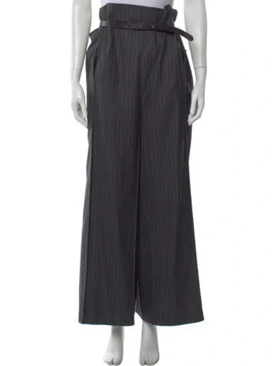 Pre-owned Bevza Striped Wide Leg Pants W/ Tags In Gray