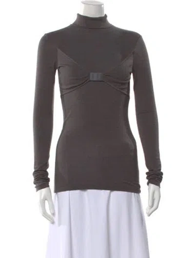 Pre-owned Bevza Turtleneck Long Sleeve Top In Gray