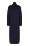 Bevza Turtleneck Maxi Dress In Navy