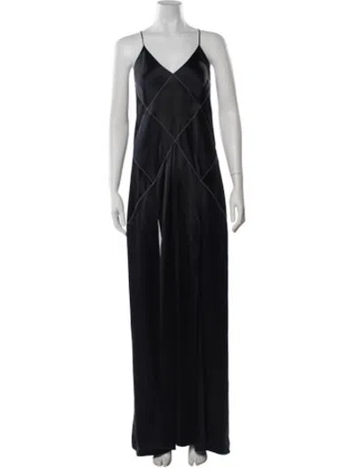 Pre-owned Bevza V-neck Long Dress W/ Tags In Black