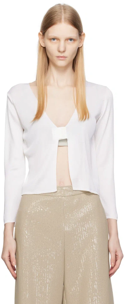 Bevza White Bra Closure Cardigan