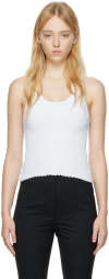 Bevza White Fish Scales Tank Top In White
