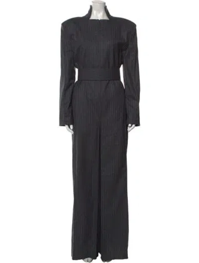Pre-owned Bevza Wool Striped Jumpsuit In Gray