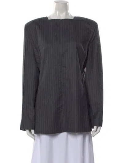 Pre-owned Bevza Wool Striped Top W/ Tags In Gray