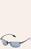 Bex Jaxyn Xl Black And Gray Polarized Sunglasses In Blue