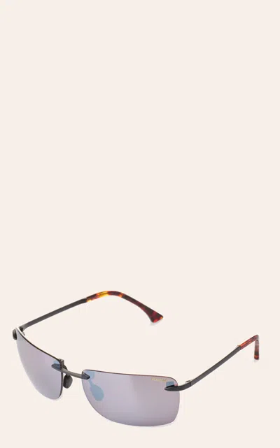 Bex Jaxyn Xl Black Gray With Silver Flash Lightweight Polarized Lens Sunglasses In Brown