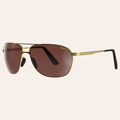 Bex Nova Matte Gold & Brown Sunglasses In Multi
