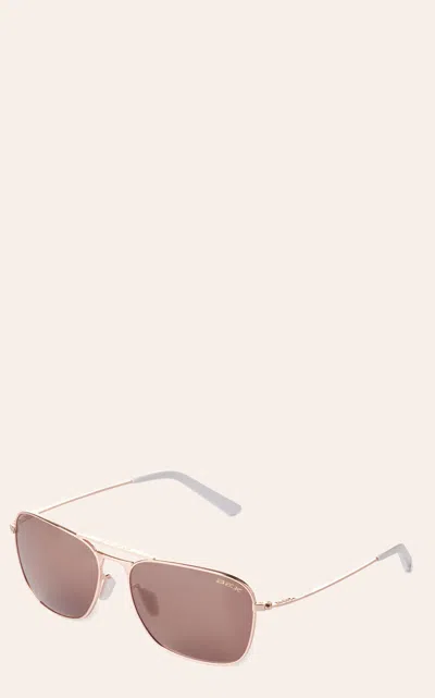 Bex Ranger Rose Gold Frame & Brown Lens Sunglasses In Neutral