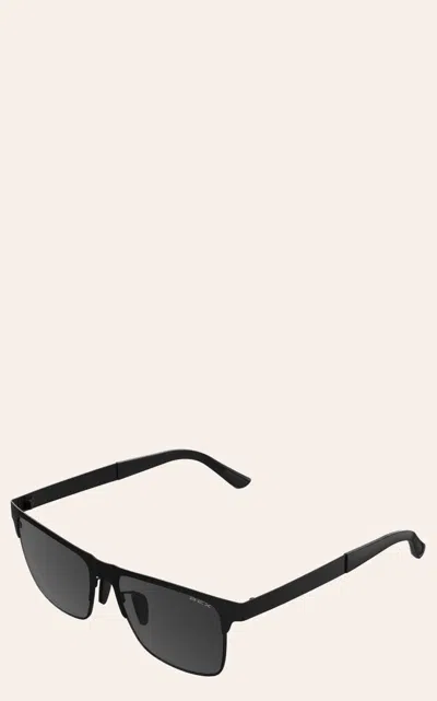 Bex Rockyt Lite Black Gray Square Half-framed Lightweight Sunglasses