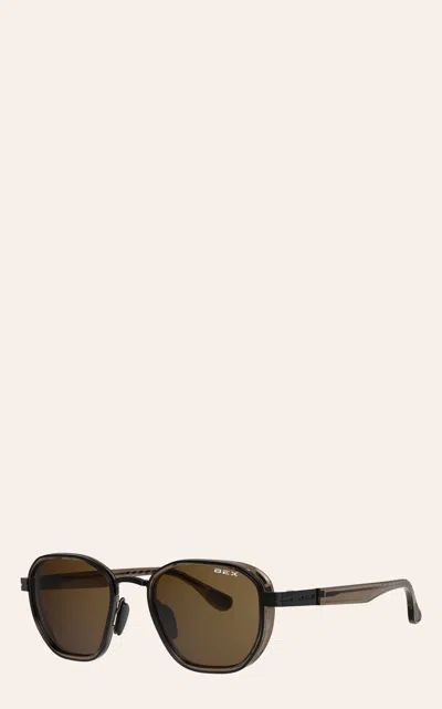 Bex Sable Matte Brown & Black Sunglasses